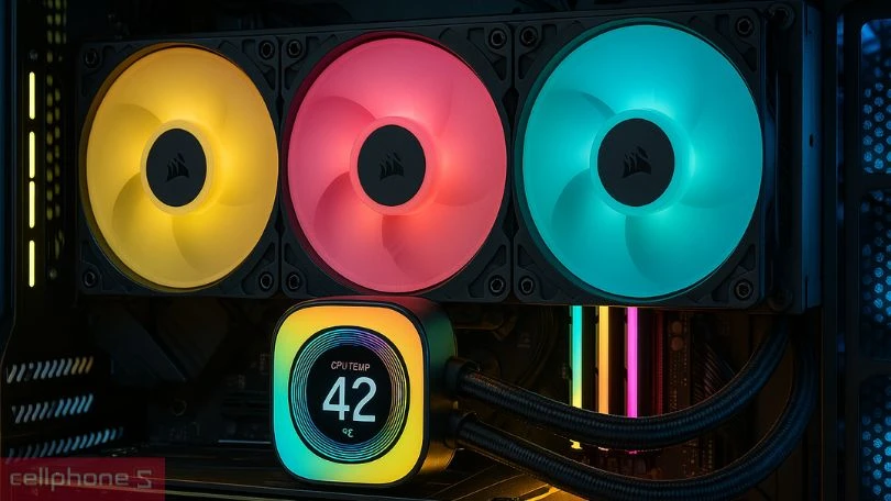 Kích thước, chất liệu tản nhiệt nước Corsair iCUE Link Titan 360 RX LCD