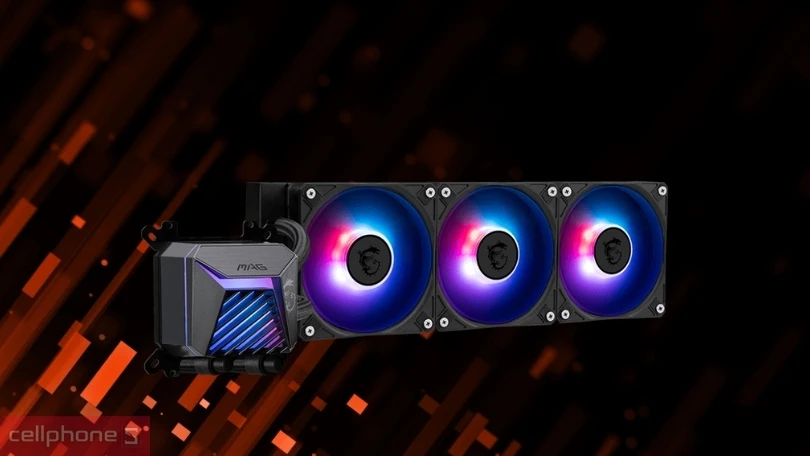 Hiệu ứng chiếu sáng ARGB GEN2 của tản nhiệt nước MSI MAG Coreliquid A15 360