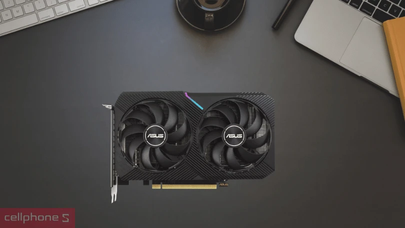 VGA Asus Dual Geforce RTX 3060 12GB V2 Dual-RTX3060-12G-V2 - Hai quạt công nghệ Axial