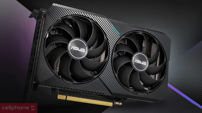 VGA Asus Dual Geforce RTX 3060 12GB V2 Dual-RTX3060-12G-V2 - Hai quạt công nghệ Axial
