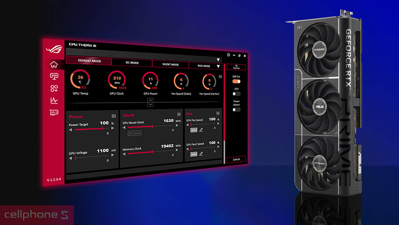 Phần mềm hỗ trợ của VGA Asus Prime Geforce RTX 5070 12GB