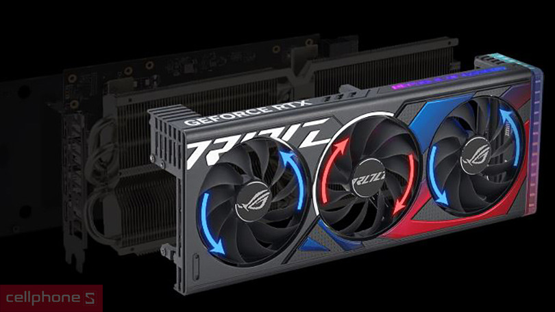 Tản nhiệt trên VGA ASUS Rog Strix Geforce RTX 4060 OC 8GB ROG-STRIX-RTX4060