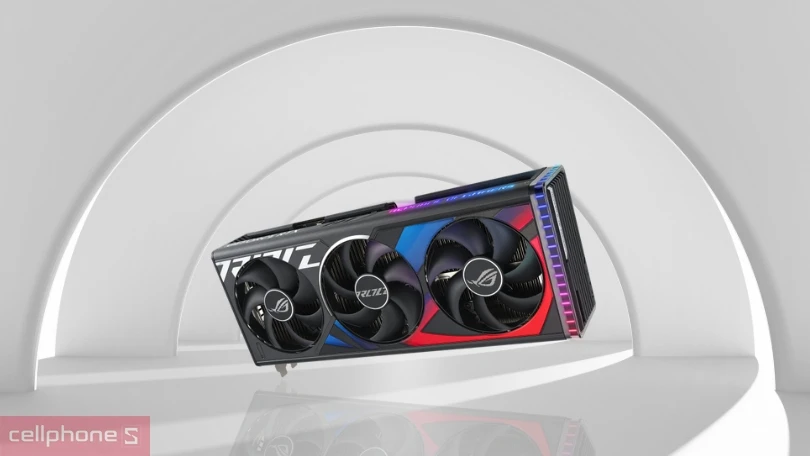 Hệ thống tản nhiệt của VGA Asus ROG Strix Geforce RTX 4080 Super 16GB GDDR6X OC