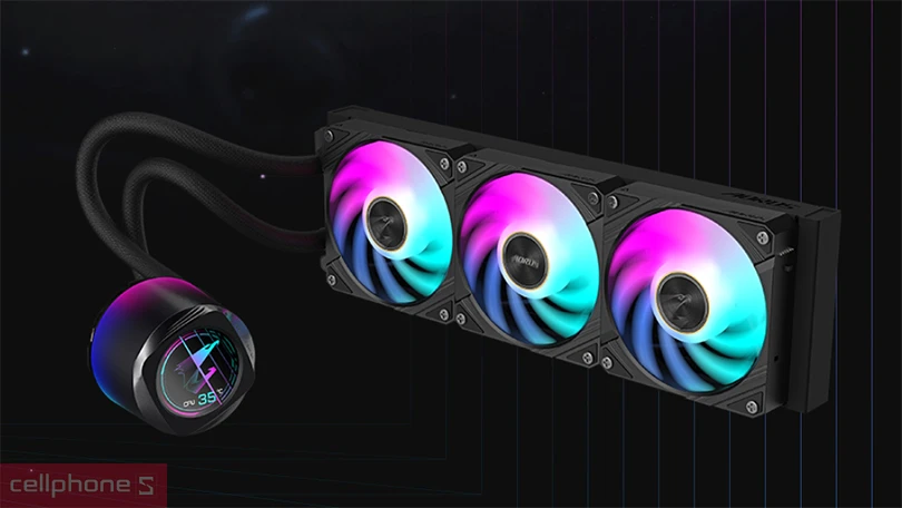 Thiết kế tản nhiệt nước Gigabyte Aorus Waterforce X II 360