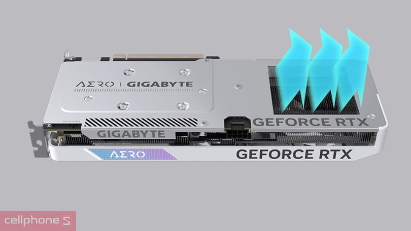 Tản nhiệt trên VGA Gigabyte RTX 4060 AERO OC 8GB GDDR6
