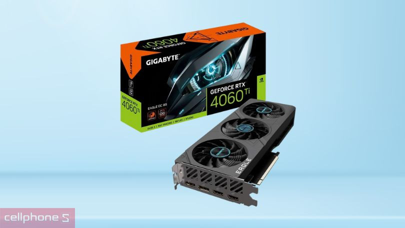 VGA Gigabyte RTX 4060Ti Eagle OC 8GB GDDR6 - Làm mát hiệu quả, bền bỉ 