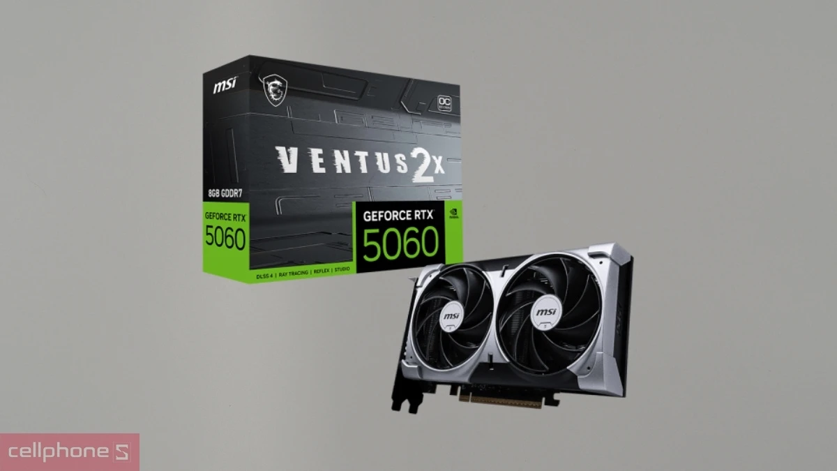 Khả năng làm mát của VGA MSI GeForce RTX 5060 8GB VENTUS 2X OC