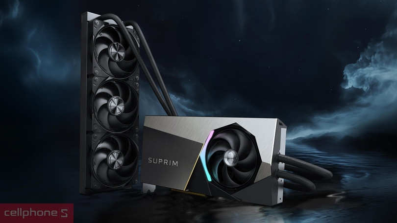 Thiết kế VGA MSI GeForce RTX 5080 16GB SUPRIM LIQUID OC