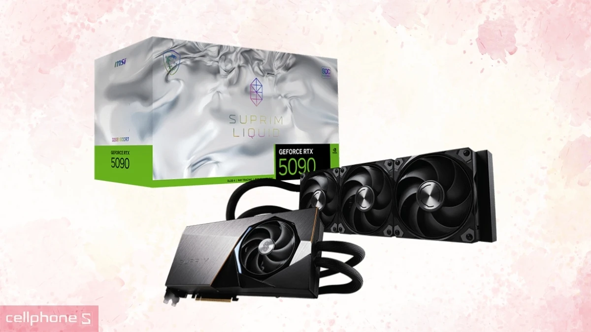 Hệ thống cổng kết nối hiện đại của VGA MSI Geforce RTX 5090 32G Suprim Liquid SOC