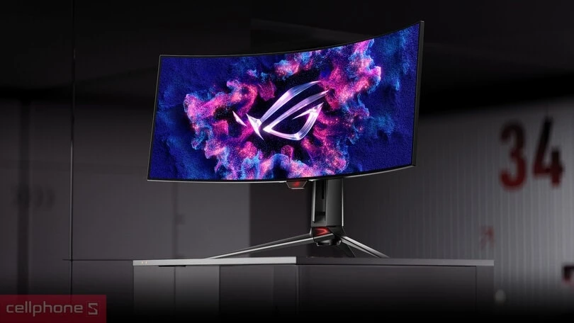 Thiết kế màn hình ASUS ROG Swift OLED PG34WCDM