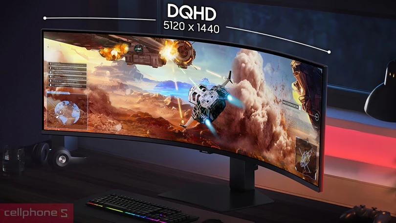 Màn hình Gaming Samsung Odyssey G9 G91F LS49FG912EEXXV 49 inch – Tần số quét siêu tốc, chiến game mượt mà