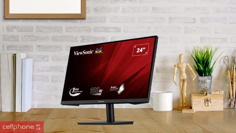  Viewsonic VA2406-H sở hữu thiết kế đơn giản và tinh tế