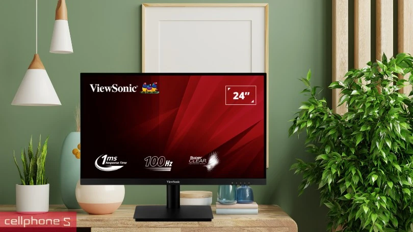 màn hình Viewsonic VA2406-H 100Hz hỗ trợ bảo vệ mắt