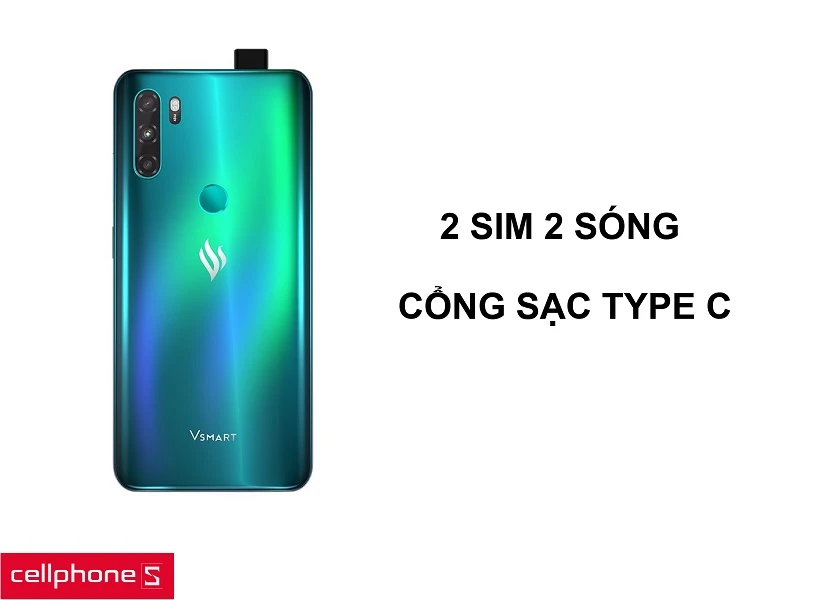 Hỗ trợ 2 sim 2 sóng tiện dụng cùng cổng sạc Type-C hiện đại