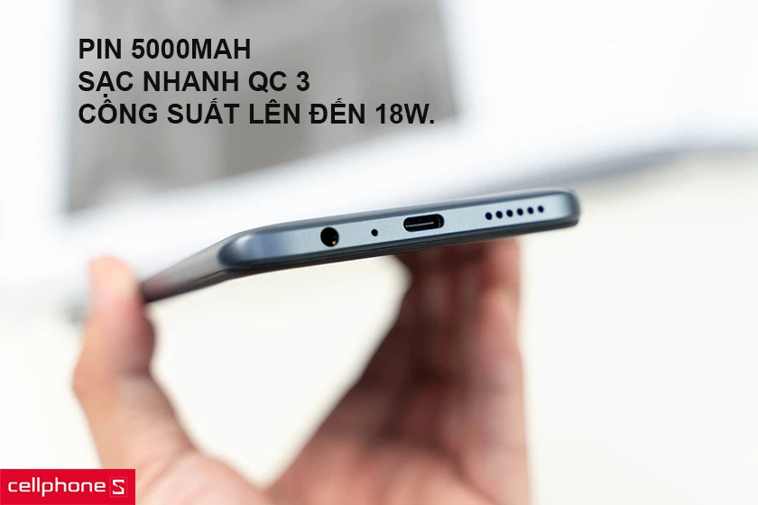 Dung lượng pin 5000mAh hỗ trợ sạc nhanh, nhiều chuẩn kết nối mới