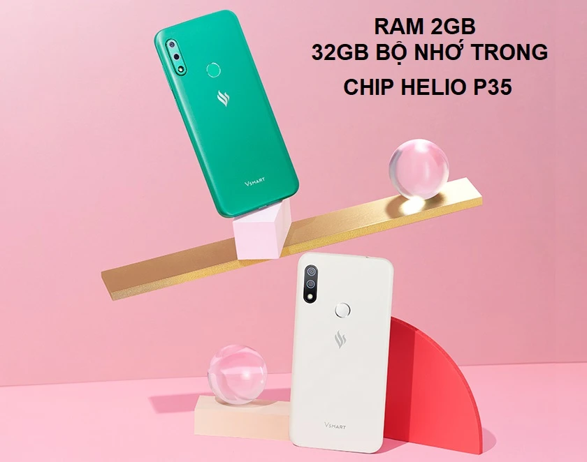 Hiệu năng mạnh mẽ: chip MediaTek Helio P35, 3GB RAM, 32GB bộ nhớ trong