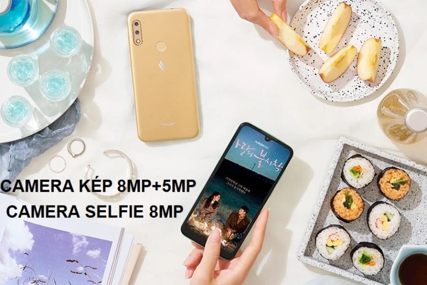 Camera kép 8MP+5MP hỗ trợ xóa phông, camera trước 8MP