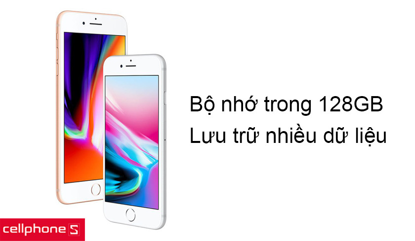 Bộ nhớ trong 128GB lưu trữ nhiều tập tin dữ liệu