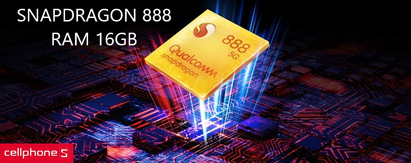 Cấu hình đỉnh cao với Snapdragon 888 (5nm) và chip GPU Adreno 630