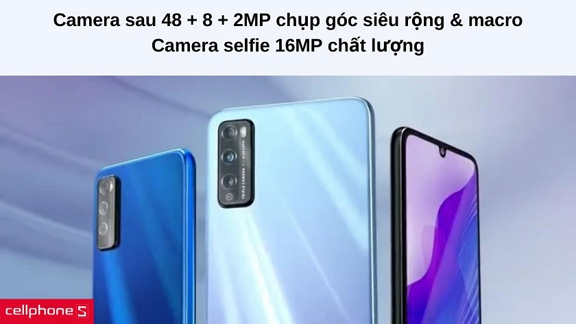 Camera sau ba ống kính đến 48 MP và camera selfie 16 MP thỏa mãn sở thích nhiếp ảnh