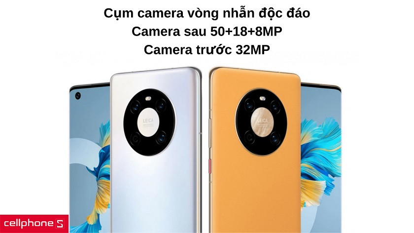 Bộ ba camera đến 50 MP với cụm ống kính vòng nhẫn đầy ấn tượng