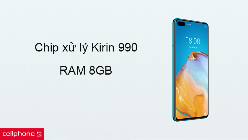 Hiệu năng mạnh mẽ với chip xử lý Kirin 990 và RAM 8GB xử lý mạnh mẽ, vượt trội