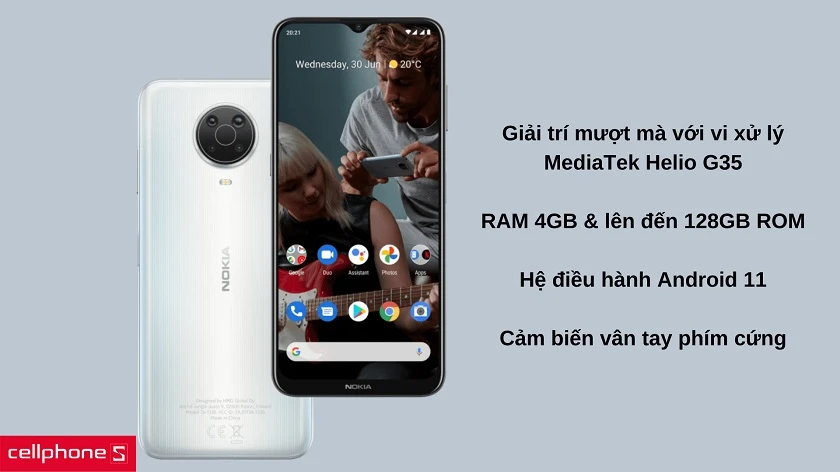 Hiệu năng giải trí mượt mà với chip Helio G36 và 4 GB RAM