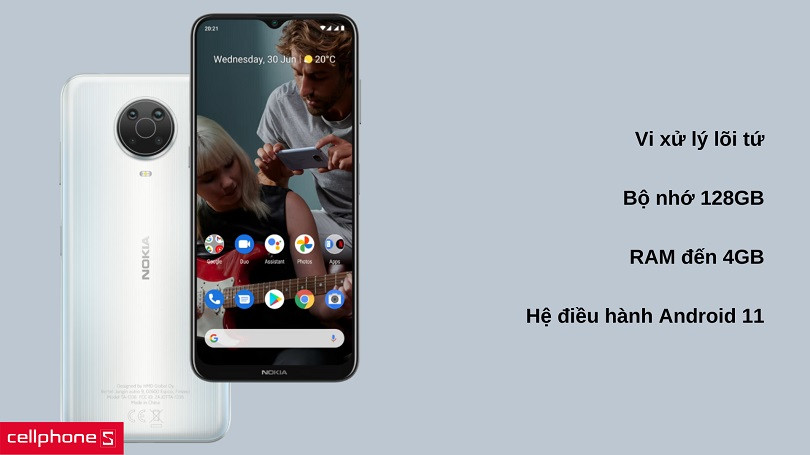 Hiệu năng giải trí êm ái, bộ nhớ cao cùng Android 11