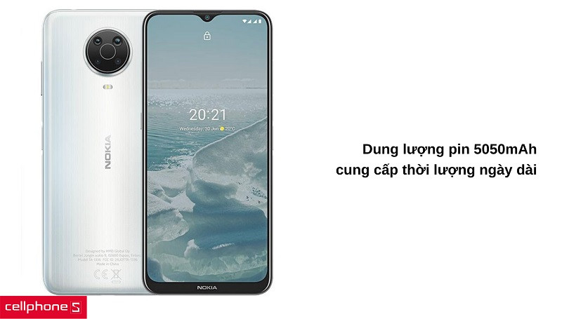 Dung lượng 5050mAh cho nguồn năng lượng pin cả ngày