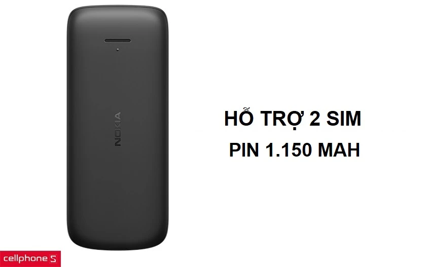 Hỗ trợ 2 sim tiện lợi, pin dung lượng 1150mAh sử dụng lên đến 46 giờ