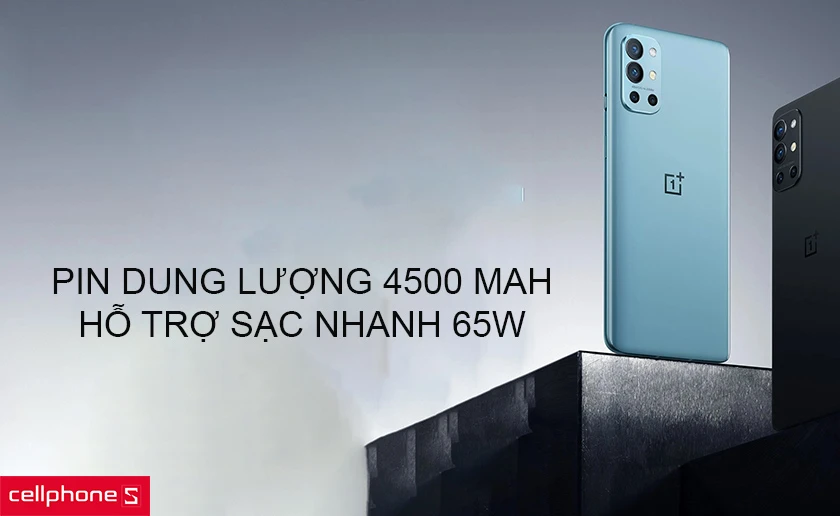 Pin dung lượng 4500 Mah, hỗ trợ sạc nhanh 65W
