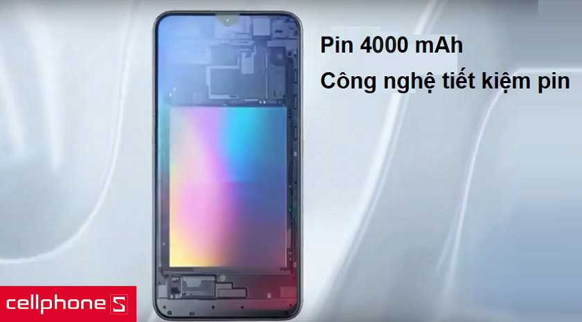 Pin chuẩn Li-Ion 4000 mAh, công nghệ tiết kiệm pin