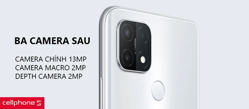 Bộ ba camera sau đến 13 MP kèm tính năng chụp macro