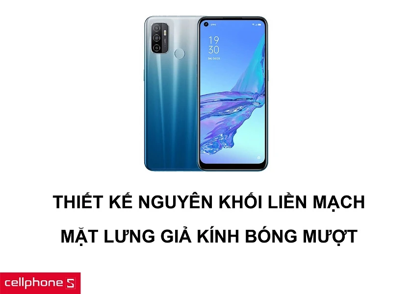 Thiết kế nguyên khối sang trọng với mặt lưng bóng mượt