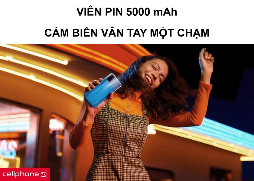 Viên pin 5000 mAh thoả sức sử dụng ngày dài