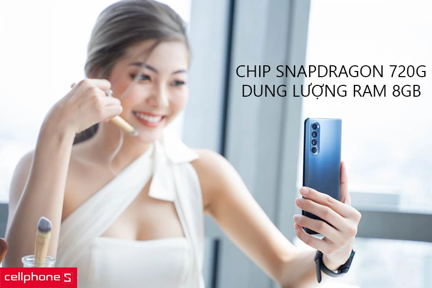 Vi xử lý Snapdragon 765G 8 nhân thỏa sức chiến game và dùng mạng 5G