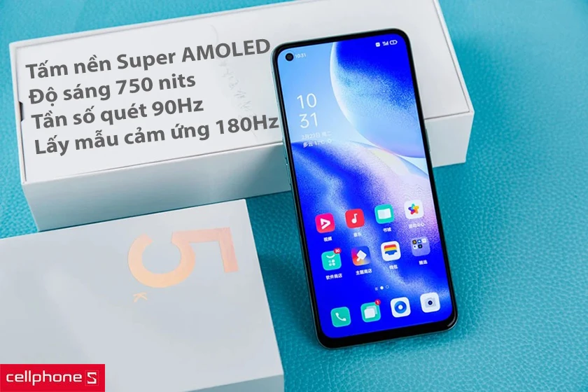 Tấm nền OLED, tần số quét màn hình đạt 90Hz