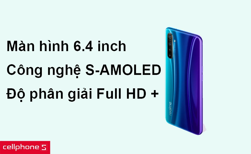 Màn hình 6.4 inch, công nghệ S-AMOLED cho hình ảnh sống động