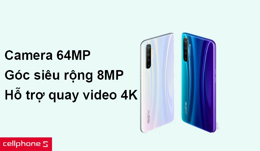 Camera độ phân giải cao 64MP, hỗ trợ quay video 4K sắc nét