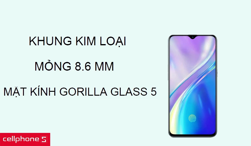 Khung kim loại chắn chắn, mỏng 8.6 mm