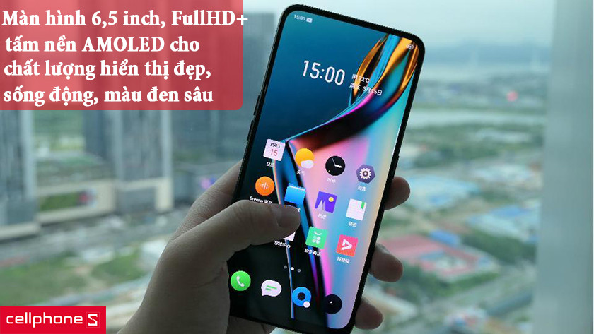 Thiết kế màn hình 5.6 inch không viền, chiếm trọn mặt trước