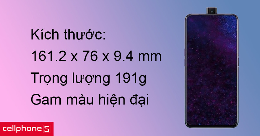 Thiết kế kim loại nguyên khối tinh tế, màu sắc trẻ trung, hiện đại