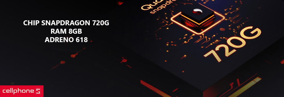 Hiệu năng mạnh mẽ cùng với chip Snapdragon 765G, Ram 8GB