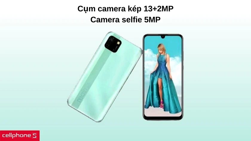 Camera kép 13+2 MP xếp cụm vuông sang trọng & bắt mắt