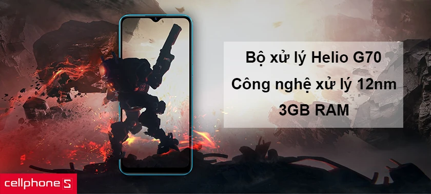 Hiệu năng mạnh mẽ với chip Helio G70 hệ điều hành Realme UI