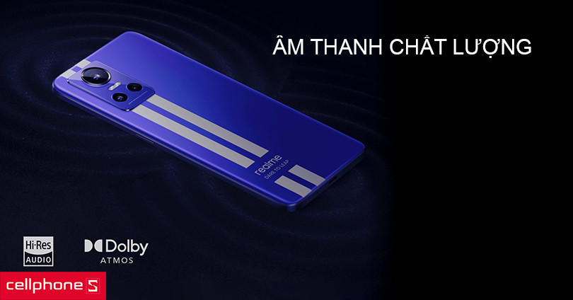 Âm thanh trên Realme GT Neo 3 được hiệu chỉnh chuyên nghiệp đạt chuẩn Hi-Res