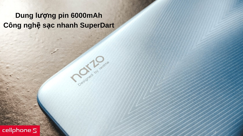 Dung lượng pin tận 6000mAh yên tâm sử dụng ngày dài