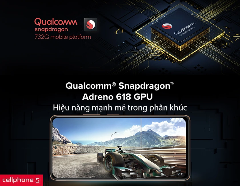 Snapdragon 732G gây ấn tượng về mặt hiệu năng