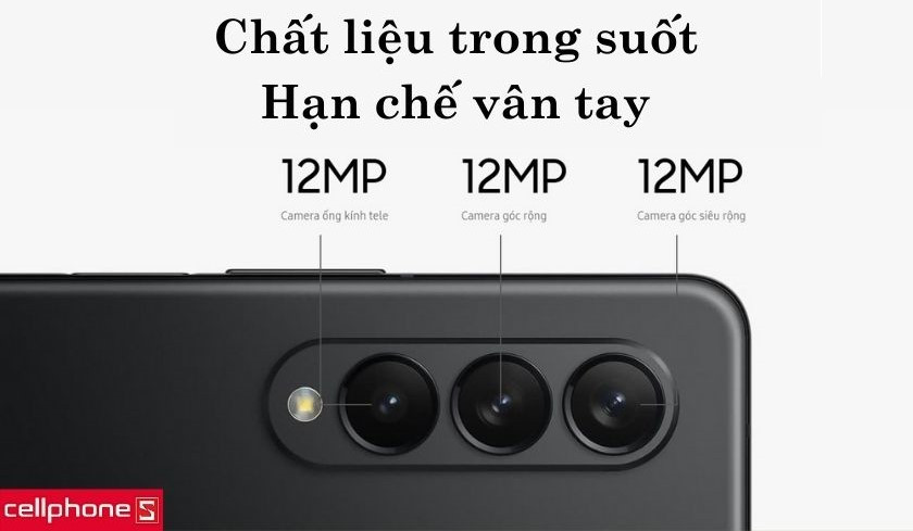 Sở hữu chất liệu trong suốt và hạn chế vân tay