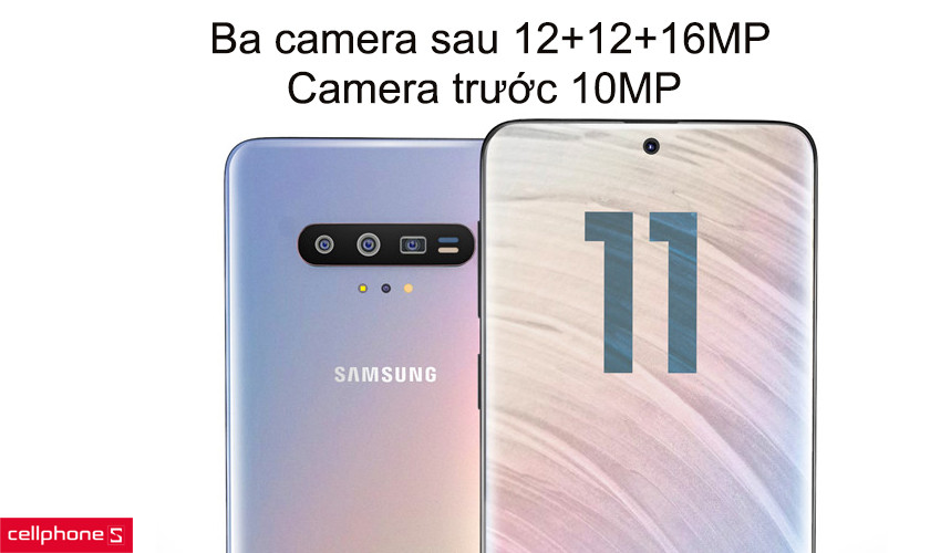 Ba camera sau 12+12+16MP, camera trước 10MP